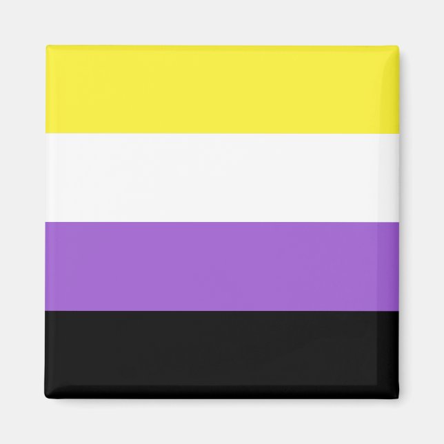 Nichtbinäre Pride-Flagge Magnet (Vorne)