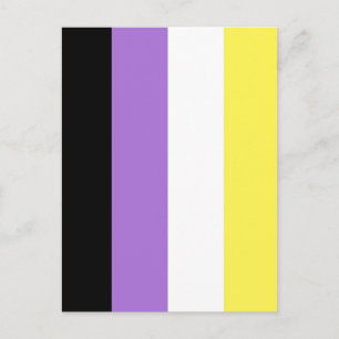 Nichtbinäre Pride-Flagge Postkarte