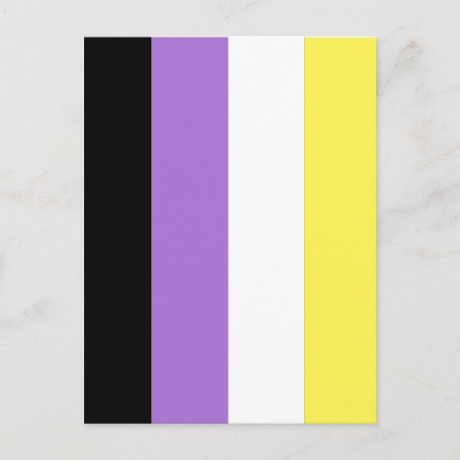 Nichtbinäre Pride-Flagge Postkarte (Vorderseite)
