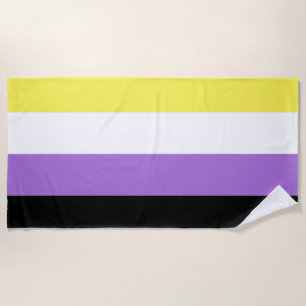 Nichtbinäre Pride-Flagge Strandtuch