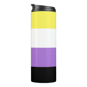 Nichtbinäre Pride-Flagge Thermosbecher