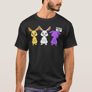 Nichtbinäre Pride-Kaninchen hoppeln ins Nichtbinär T-Shirt