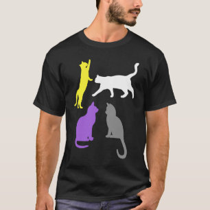 Nichtbinäre subtile Katzen LGBTQ LGBT Süß N T-Shirt