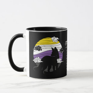 Nichtbinärer Fox-Genderqueer-Nichtbinärstolz Tasse