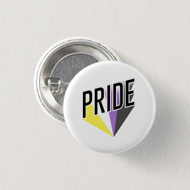 Nichtbinärer Pride Burst Button (Vorne & Hinten)