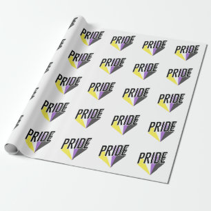 Nichtbinärer Pride Burst Geschenkpapier