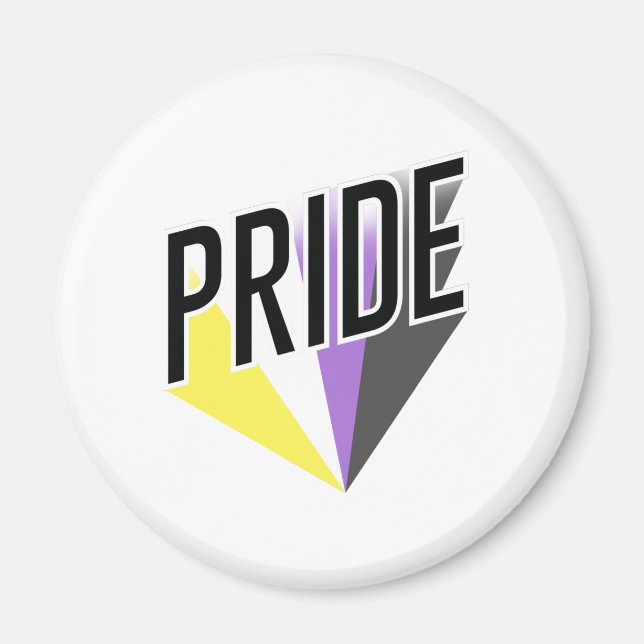 Nichtbinärer Pride Burst Magnet (Vorne)