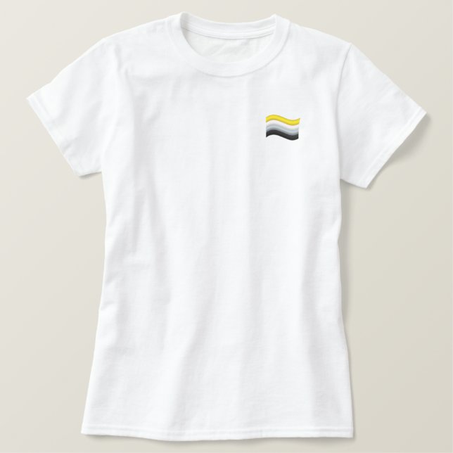 Nichtbinärer Prix Besticktes T-Shirt (Design vorne)