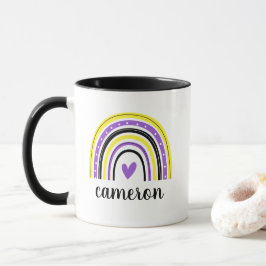 Nichtbinärer Regenbogen Personalisiert Tasse