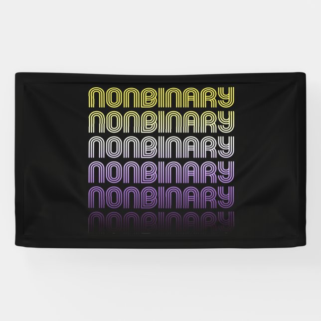 Nichtbinärer Retro-Prix Banner (Horizontal)