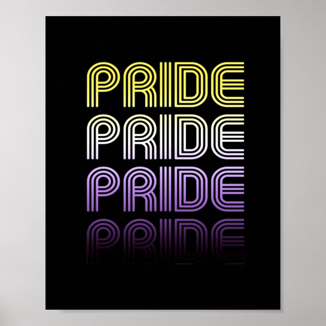 Nichtbinärer Retro-Prix Poster (Vorne)
