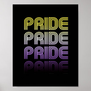 Nichtbinärer Retro-Stolz Poster