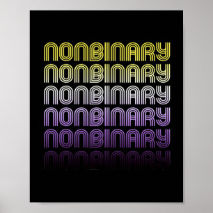 Nichtbinärer Retro-Stolz Poster