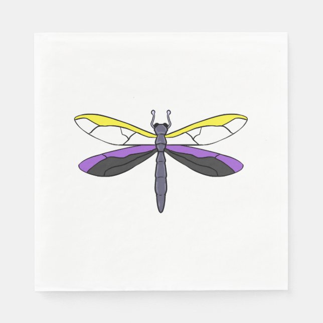 Nichtbinärer Stacheldrachenfliege Serviette (Vorderseite)
