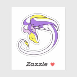 Nichtbinärer Stolperdrache Aufkleber