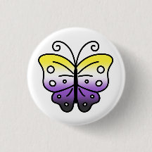 Nichtbinärer Stolz Schmetterling Anstecker