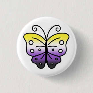 Nichtbinärer Stolz Schmetterling Anstecker Button