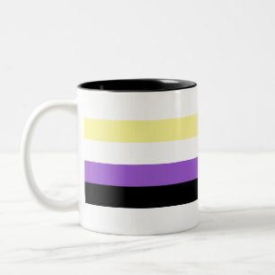 Nichtbinärer Stolz Zweifarbige Tasse