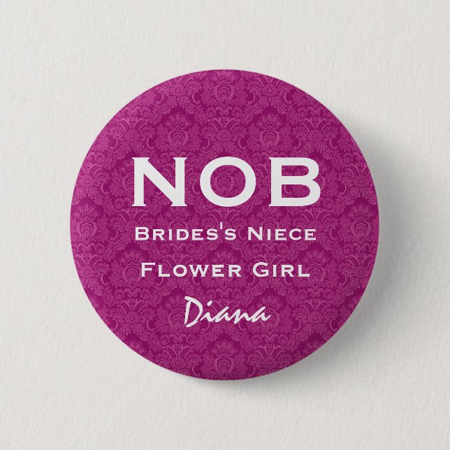 Nichte lustigen der Hochzeit des Braut-und Button (Vorderseite)