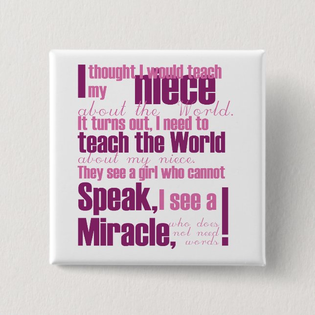 Nichten-Button Button (Vorderseite)