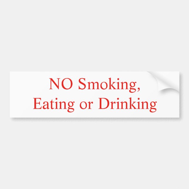 Nichtraucher-, essender oder trinkender Aufkleber Autoaufkleber (Vorne)