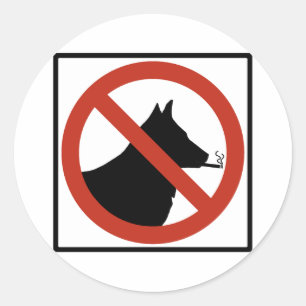 Nichtraucherhunde erlaubten Landstraßen-Zeichen Runder Aufkleber
