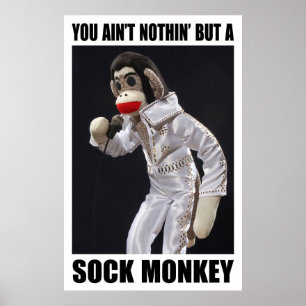 Nichts aber ein Socken-Affe-Plakat Poster