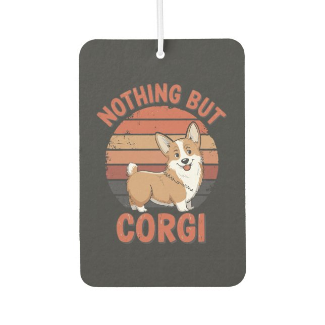 Nichts als Corgi Autolufterfrischer (Vorderseite)