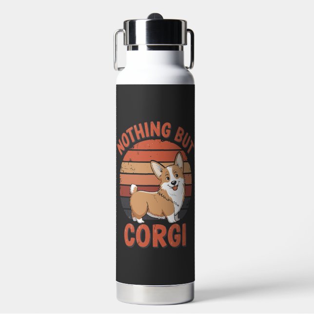 Nichts als Corgi Trinkflasche (Vorderseite)
