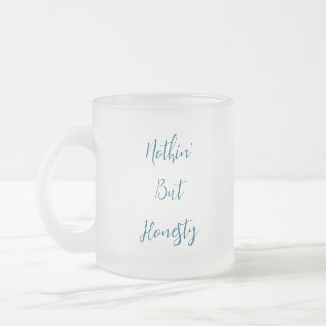 Nichts als Ehrlichkeit Mattglastasse (Links)