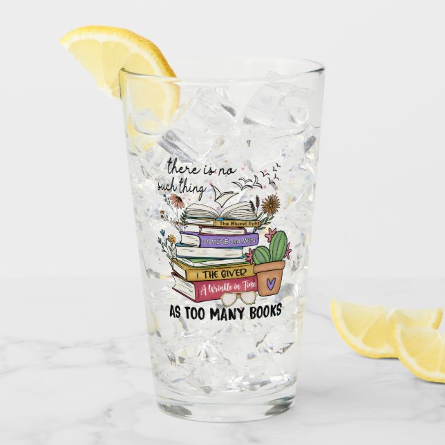 Nichts als zu viele Bücher Glas (Vorderseite Ice)