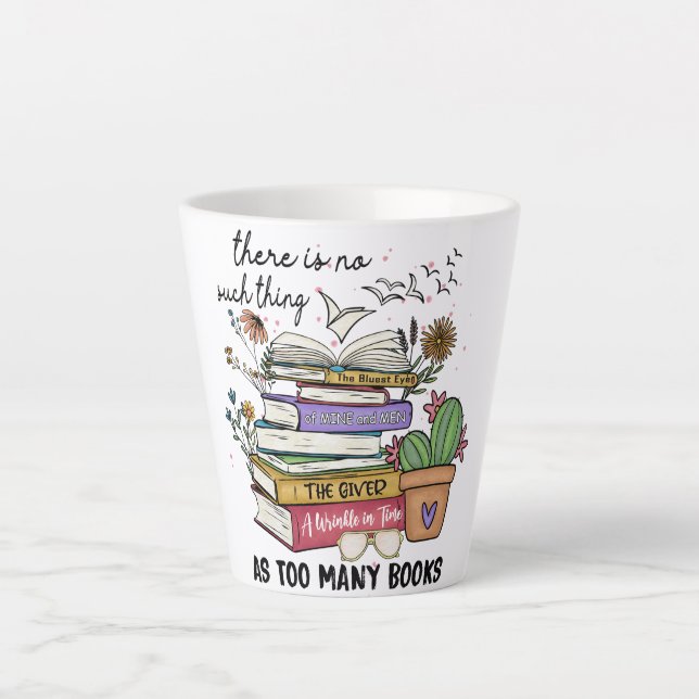 Nichts als zu viele Bücher Milchtasse (Vorderseite)