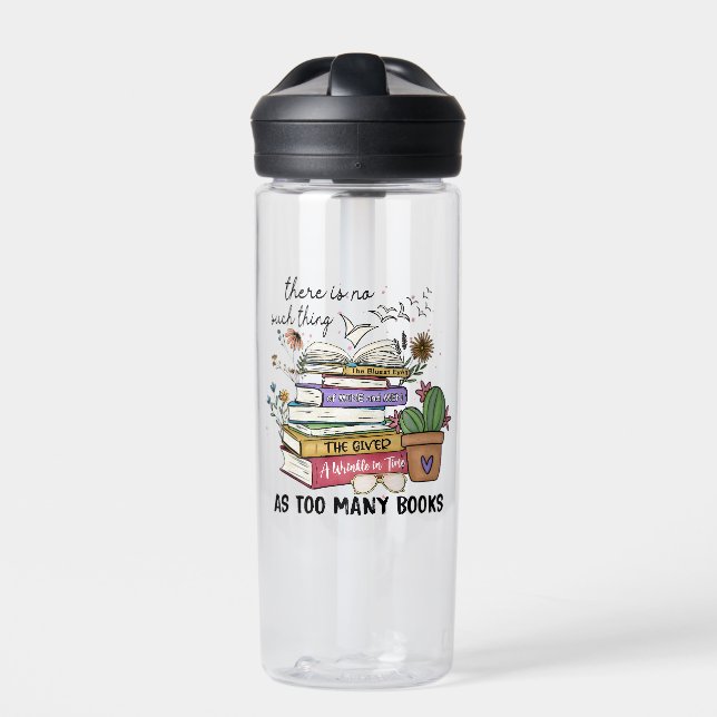 Nichts als zu viele Bücher Trinkflasche (Vorderseite)