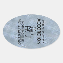 Nichts anderes zählt Accordion Oval Sticker