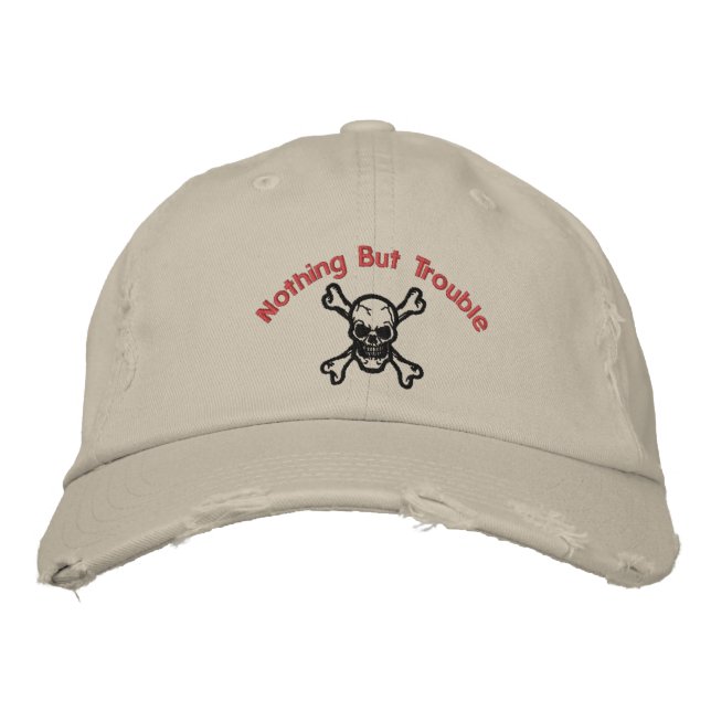 Nichts außer Schwierigkeiten bestickte Cap Bestickte Baseballkappe (Vorderseite)