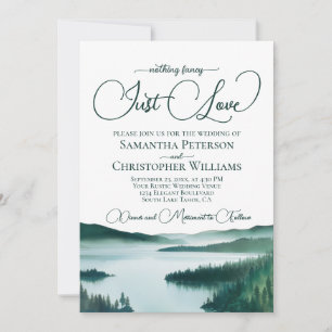 Nichts Besonderes, Nur Liebe Bergsee-Hochzeit Einladung