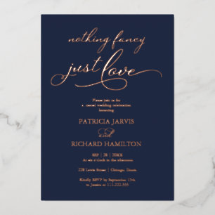 Nichts Besonderes, nur Liebe Chic Script Hochzeit Folieneinladung