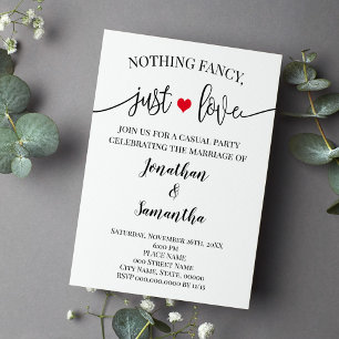 Nichts Besonderes, nur Liebe. Einfache Hochzeitsan Save The Date