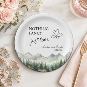 Nichts Besonderes, nur Liebe Elegante Hochzeit Pappteller
