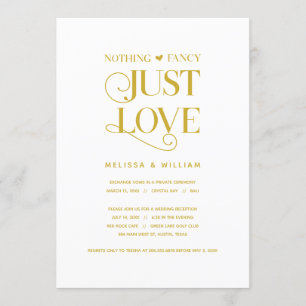 Nichts Besonderes, nur Liebe, Elegantes Gold, Elop Einladung