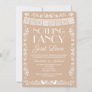 Nichts Besonderes, nur Liebe Hochzeit Beige Einladung