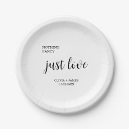 Nichts Besonderes, nur Liebe Hochzeit Pappteller