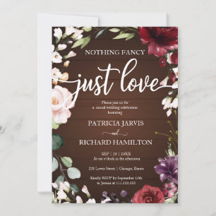 Nichts Besonderes, nur Liebe Hochzeit Rustikale Bl Einladung