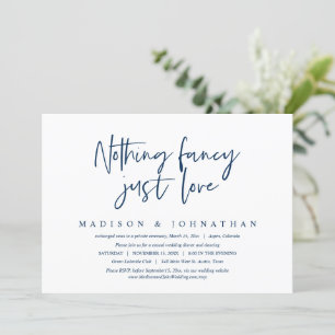 Nichts Besonderes, nur Liebe, Hochzeits-Elopement- Einladung
