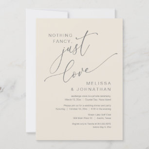 Nichts Besonderes, nur Liebe, Hochzeits-Elopement Einladung