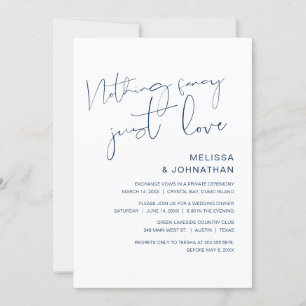 Nichts Besonderes, nur Liebe, Hochzeits-Elopement- Einladung