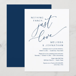 Nichts Besonderes, nur Liebe, Hochzeits-Elopement- Einladung