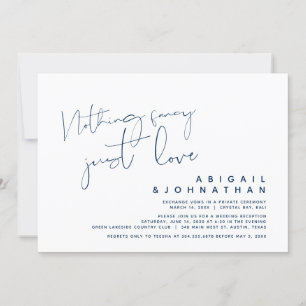 Nichts Besonderes, nur Liebe, Hochzeits-Elopement- Einladung