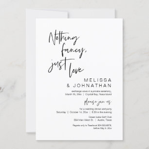 Nichts Besonderes, nur Liebe, Hochzeits-Elopement- Einladung