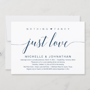 Nichts Besonderes, nur Liebe, Hochzeits-Elopement  Einladung